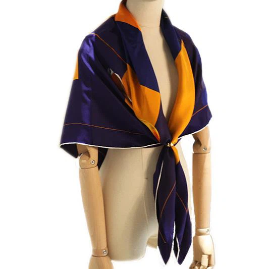 Oversize Violet Pure Silk Shawls